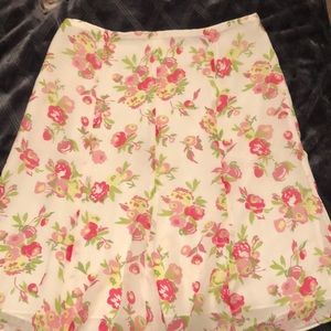 Express size 2 spring 100% silk skirt